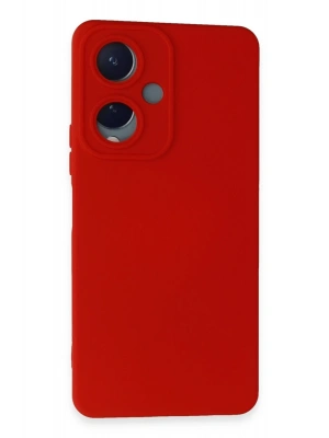 Newface Vivo Y17S Kılıf Nano içi Kadife Silikon - Kırmızı