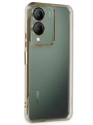 Newface Vivo Y17S Kılıf Razer Lensli Silikon - Gold