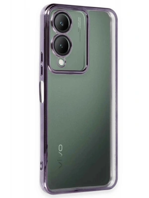 Newface Vivo Y17S Kılıf Razer Lensli Silikon - Mor