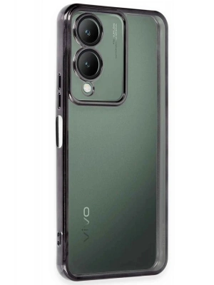 Newface Vivo Y17S Kılıf Razer Lensli Silikon - Siyah