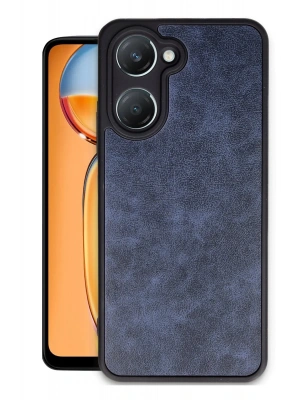 Newface Vivo Y18 Kılıf Aras Deri Kapak - Lacivert