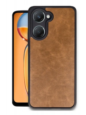 Newface Vivo Y18 Kılıf Aras Deri Kapak - Taba