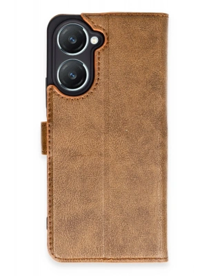 Newface Vivo Y18 Kılıf Trend S Plus Kapaklı Kılıf - Taba