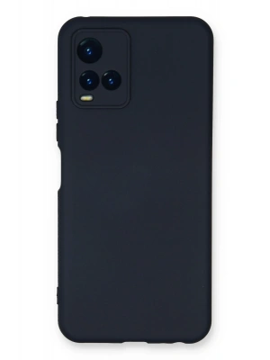 Newface Vivo Y21S Kılıf Nano içi Kadife Silikon - Lacivert