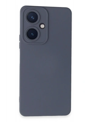 Newface Vivo Y27 Kılıf Nano içi Kadife Silikon - Gri