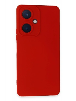 Newface Vivo Y27 Kılıf Nano içi Kadife Silikon - Kırmızı