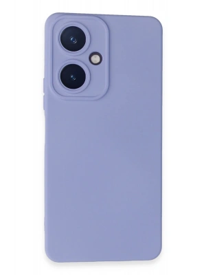 Newface Vivo Y27 Kılıf Nano içi Kadife Silikon - Lila