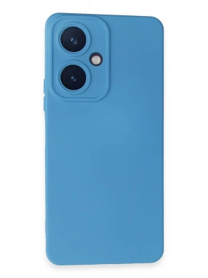 Newface Vivo Y27 Kılıf Nano içi Kadife Silikon - Mavi
