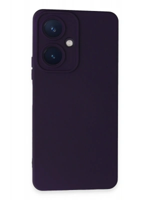 Newface Vivo Y27 Kılıf Nano içi Kadife Silikon - Mor