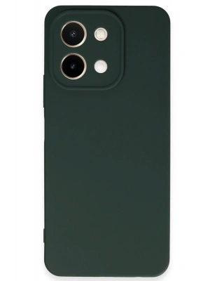 Newface Vivo Y28 Kılıf First Silikon - Koyu Yeşil