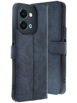 Newface Vivo Y28 Kılıf Trend S Plus Kapaklı Kılıf - Lacivert