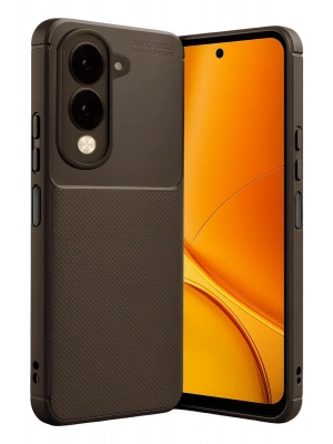 Newface Vivo Y29S Auto Focus Karbon Kapak - Kahverengi