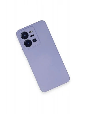 Newface Vivo Y35 Kılıf Nano içi Kadife Silikon - Lila