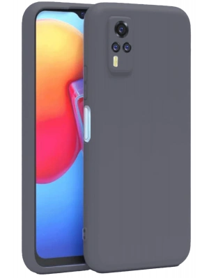 Newface Vivo Y53S Kılıf Nano içi Kadife Silikon - Gri