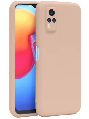 Newface Vivo Y53S Kılıf Nano içi Kadife Silikon - Pudra