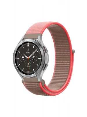 Newface Watch 22mm Hasırlı Cırtcırtlı Kordon - Pembe