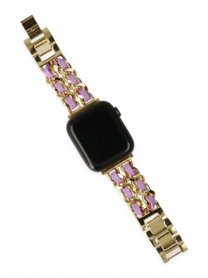 Newface Watch 22mm KR405 Metal Bakla Kordon - Lila