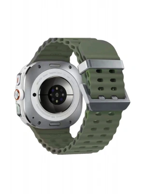 Newface Watch 7 Ultra KR417 Rug Silikon Kordon - Koyu Yeşil