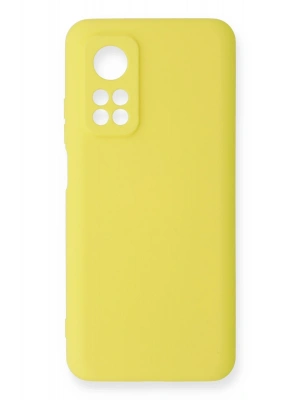 Newface Xiaomi Mi 10T Kılıf Nano içi Kadife Silikon - Sarı