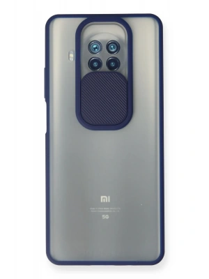 Newface Xiaomi Mi 10T Lite Kılıf Palm Buzlu Kamera Sürgülü Silikon - Lacivert