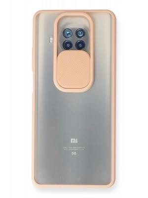 Newface Xiaomi Mi 10T Lite Kılıf Palm Buzlu Kamera Sürgülü Silikon - Pembe