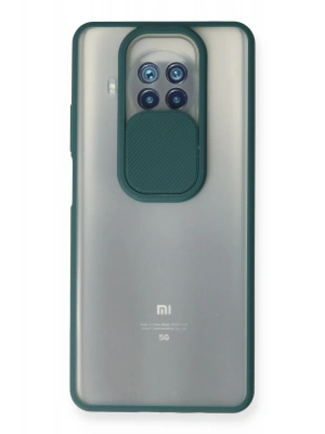 Newface Xiaomi Mi 10T Lite Kılıf Palm Buzlu Kamera Sürgülü Silikon - Yeşil