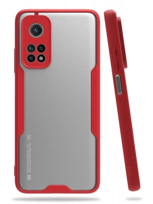 Newface Xiaomi Mi 10T Pro Kılıf Platin Silikon - Kırmızı