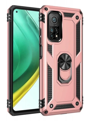 Newface Xiaomi Mi 10T Pro Kılıf Sofya Yüzüklü Silikon Kapak - Rose