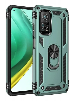 Newface Xiaomi Mi 10T Pro Kılıf Sofya Yüzüklü Silikon Kapak - Yeşil