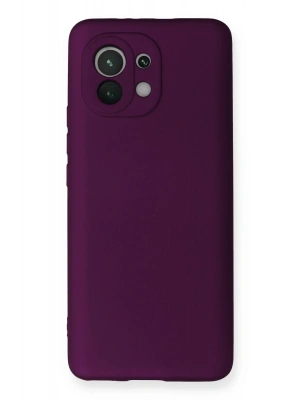 Newface Xiaomi Mi 11 Kılıf First Silikon - Mürdüm