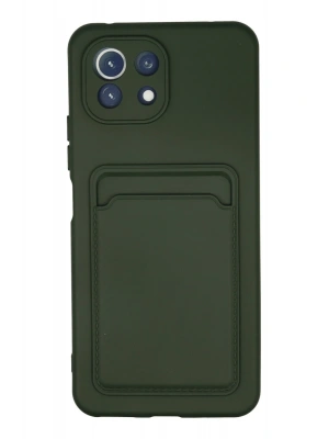 Newface Xiaomi Mi 11 Kılıf Kelvin Kartvizitli Silikon - Koyu Yeşil