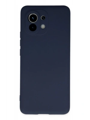 Newface Xiaomi Mi 11 Kılıf Nano içi Kadife Silikon - Lacivert