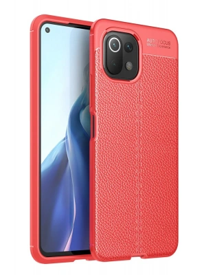 Newface Xiaomi Mİ 11 Lite Kılıf Auto Focus Kapak - Kırmızı