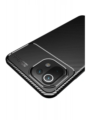 Newface Xiaomi Mİ 11 Lite Kılıf Auto Focus Karbon Kapak - Lacivert