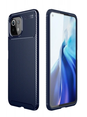 Newface Xiaomi Mİ 11 Lite Kılıf Auto Focus Karbon Kapak - Lacivert