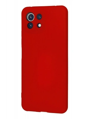 Newface Xiaomi Mİ 11 Lite Kılıf Nano içi Kadife Silikon - Kırmızı