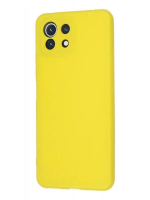 Newface Xiaomi Mİ 11 Lite Kılıf Nano içi Kadife Silikon - Sarı