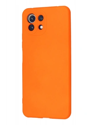 Newface Xiaomi Mİ 11 Lite Kılıf Nano içi Kadife Silikon - Turuncu