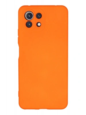 Newface Xiaomi Mİ 11 Lite Kılıf Nano içi Kadife Silikon - Turuncu