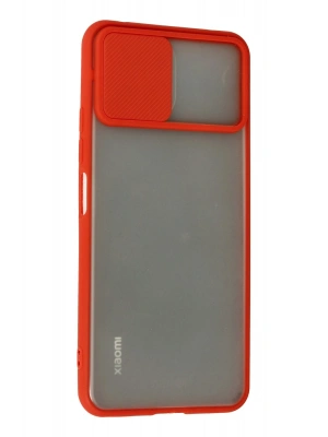 Newface Xiaomi Mİ 11 Lite Kılıf Palm Buzlu Kamera Sürgülü Silikon - Kırmızı