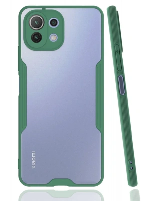 Newface Xiaomi Mİ 11 Lite Kılıf Platin Silikon - Yeşil