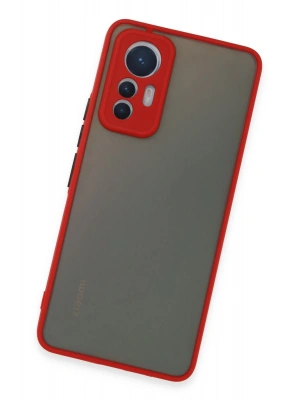 Newface Xiaomi Mi 12 Lite Kılıf Montreal Silikon Kapak - Kırmızı