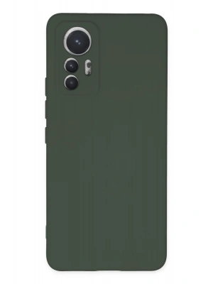 Newface Xiaomi Mi 12 Lite Kılıf Nano içi Kadife Silikon - Koyu Yeşil