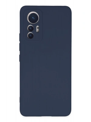 Newface Xiaomi Mi 12 Lite Kılıf Nano içi Kadife Silikon - Lacivert