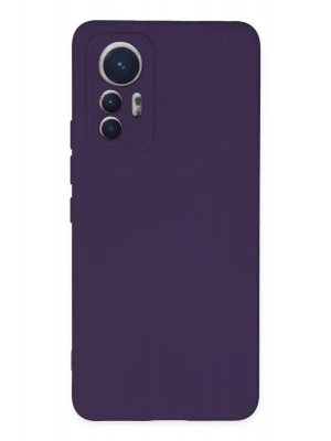 Newface Xiaomi Mi 12 Lite Kılıf Nano içi Kadife Silikon - Mor
