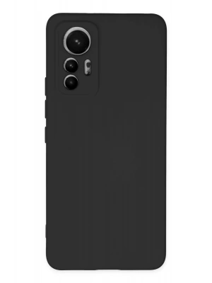 Newface Xiaomi Mi 12 Lite Kılıf Nano içi Kadife Silikon - Siyah