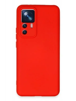 Newface Xiaomi Mi 12T Pro Kılıf Nano içi Kadife Silikon - Kırmızı