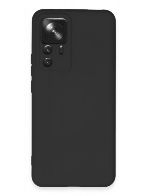 Newface Xiaomi Mi 12T Pro Kılıf Nano içi Kadife Silikon - Siyah