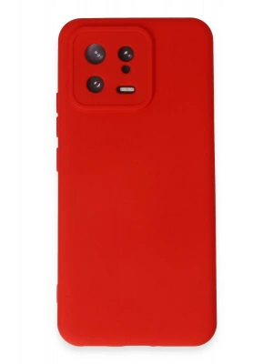 Newface Xiaomi Mi 13 Kılıf Nano içi Kadife Silikon - Kırmızı