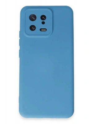 Newface Xiaomi Mi 13 Kılıf Nano içi Kadife Silikon - Mavi